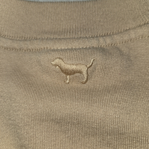 Victoria's Secret Pink Women's Tan Short Sleeve Cropped Sweatshit Size XS - Picture 8 of 10